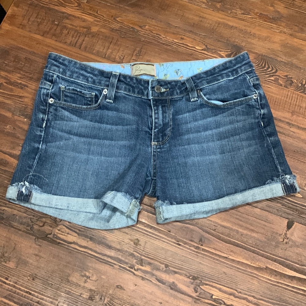 Paige Roll-Up Denim Shorts